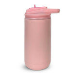 12 oz kids sport water bottle flip lid and straw - matte blush pink