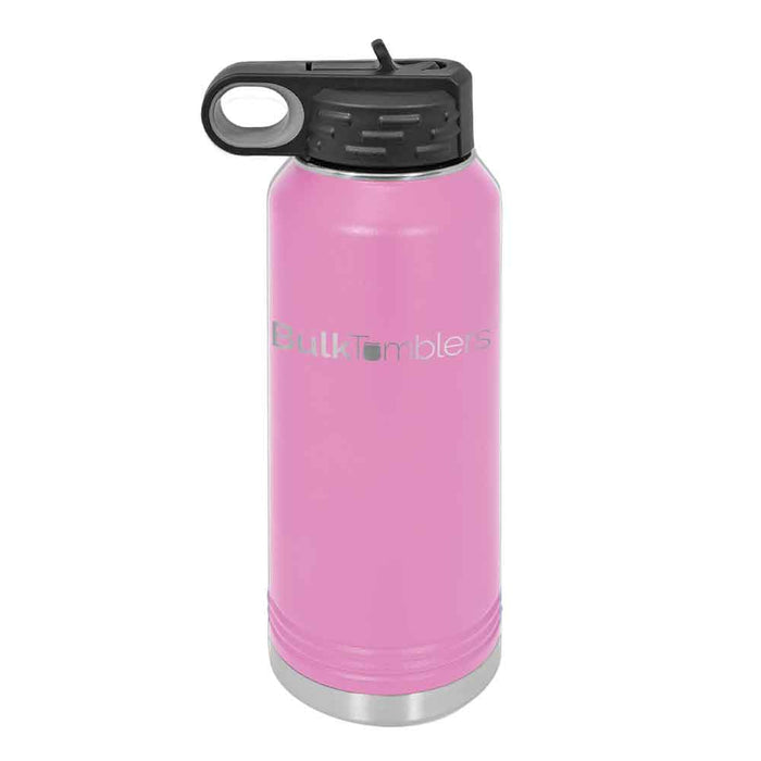 32 oz Personalized Water Bottle with Logo Laser Engraved on Insulated Stainless Steel