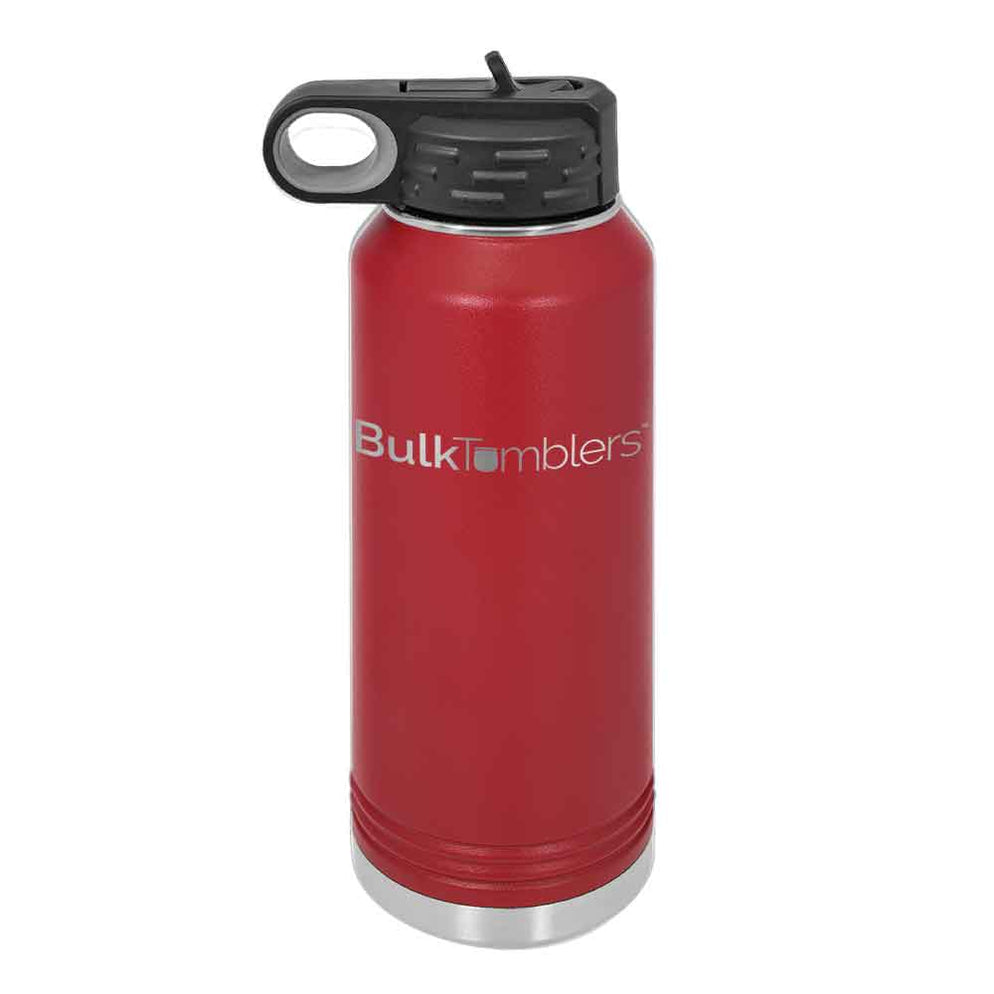 32 oz Personalized Logo Water Bottle Laser Engraved on Insulated Steel ...