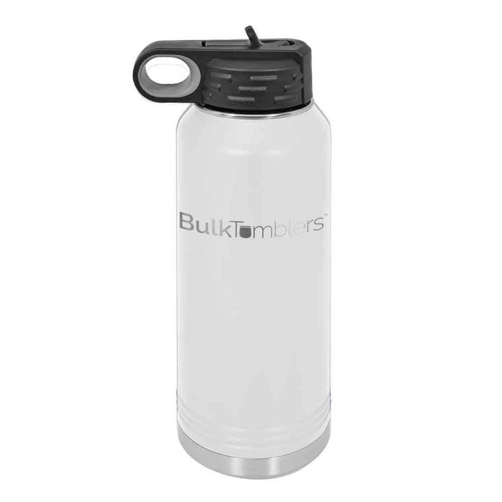 32 oz Personalized Logo Water Bottle Laser Engraved on Insulated Steel ...