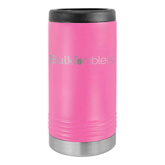 Promo Personalized Skinny Beverage Holder for Slim Can w Logo Laser Engraved on Insulated Stainless Steel