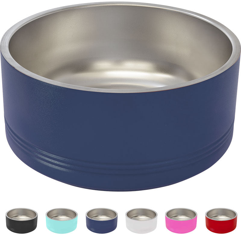 64oz Weighted Insulated Dog Bowl, Stainless Steel Dog Bowls No Spill Water  Bowl for Dogs, Non Slip Outdoor Heavy Big Dog Water Bowl for Cats, Metal