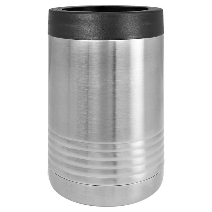 True Capsule Insulated Can Cooler Tumbler - Double Walled Stainless Steel  Beverage Holder for Standard Cans and Bottles, Silver and Black, Set of 1