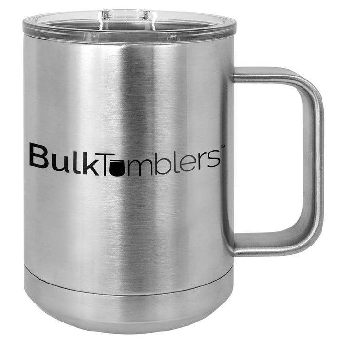 15 oz Stainless Steel Insulated Coffee Mug Personalized Laser