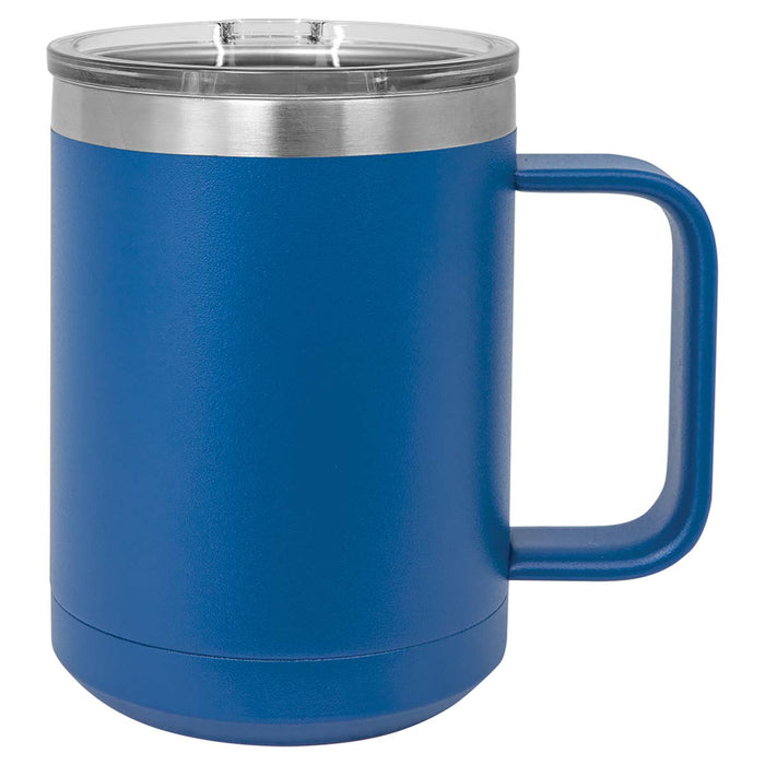 24oz Coffee Travel Mug With Sliding Lid - Powder Coated Navy Blue