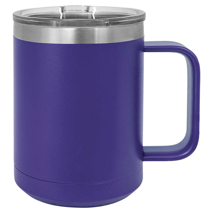 15 oz  Stainless Steel Insulated  Coffee Mug Powder Coated Double Wall Steel Insulated (Case of 12)