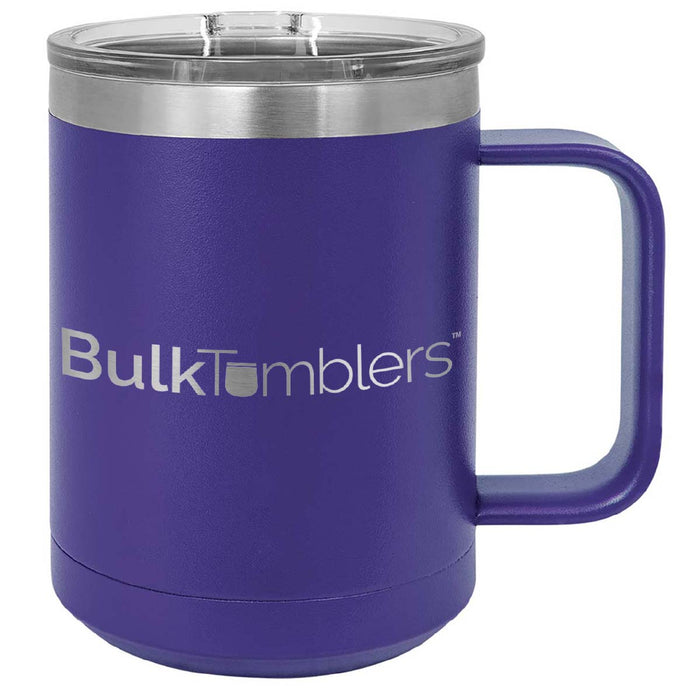 Custom Coffee Tumbler - 30 oz Purple Insulated Tumbler with Straw