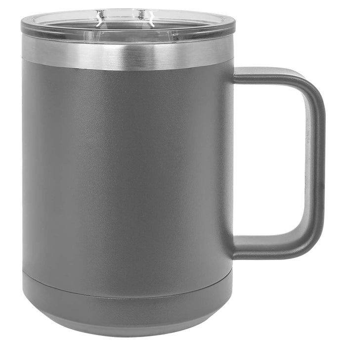 15 oz Stainless Steel Insulated Coffee Mug Powder Coated Double Wall S —  Bulk Tumblers