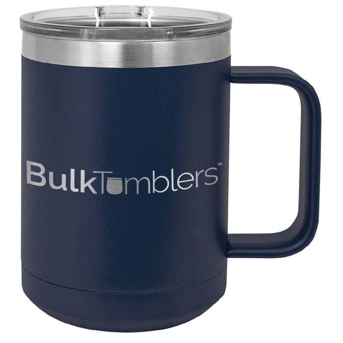 15 oz Stainless Steel Insulated Coffee Mug Personalized Laser Engraved —  Bulk Tumblers