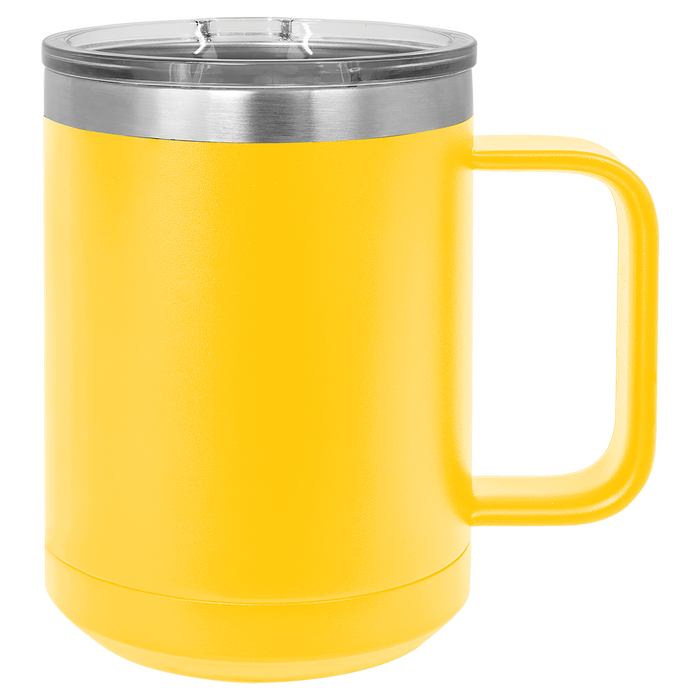 Real Deal Steel Stainless Steel Double Walled Mugs: 100% BPA Free,15 oz Metal Coffee & Tea Cup Mug - Insulated Cups with Handles Keep Drinks, Coffee