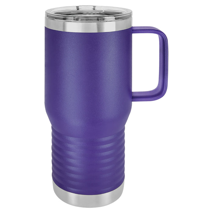 Lavender Stainless Steel 18oz Tumbler with Purple Jacket & Screw-on Lid
