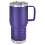 20 oz Stainless Steel Insulated Travel Tumbler with Handle - Powder Coated