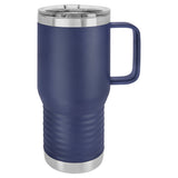 Case of 24 - 20 oz Stainless Steel Insulated Travel Tumbler with Handle - Powder Coated