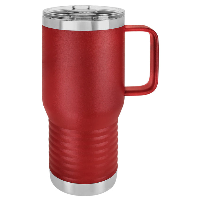 24 oz Insulated Tumbler with Handle, Double Wall Vacuum Insulated Coffee  Cup