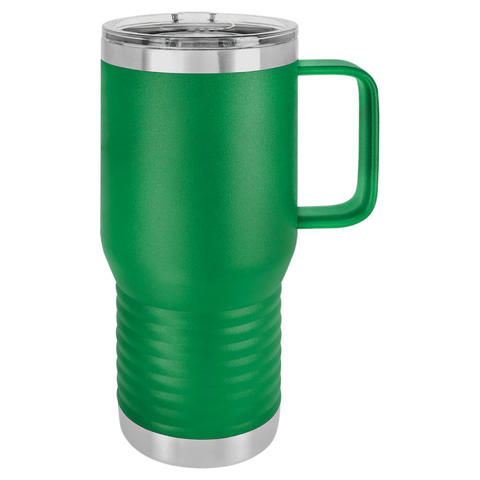 Custom Coffee Tumbler - 30 oz Green Insulated Tumbler with Straw