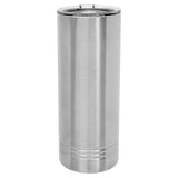 22 oz Skinny Stainless Steel Insulated SureGrip Tumblers, Blank, Polar Camel Lid