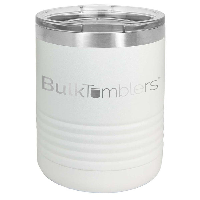 10 oz Highball Lowball Tumbler Logo Engraved Insulated Stainless Steel —  Bulk Tumblers