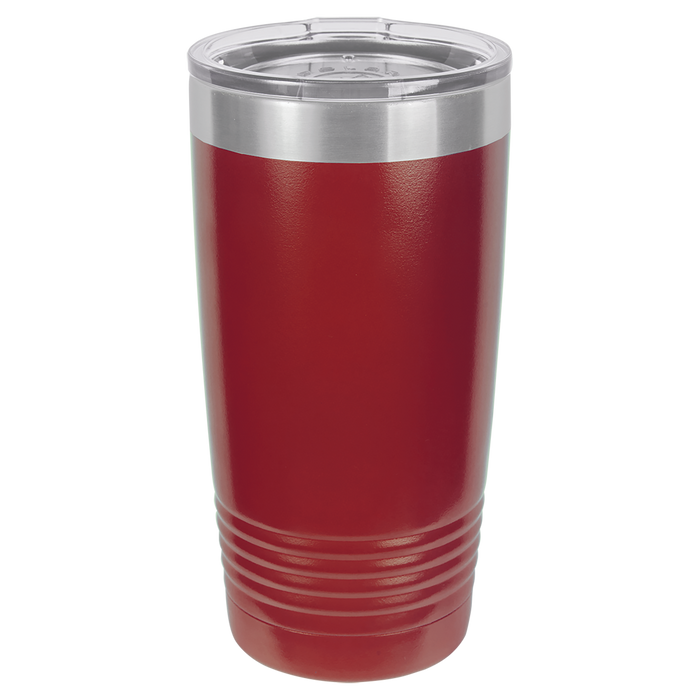 16oz Double Wall Plastic Plain Tumblers With Flat Lids & Straw Red