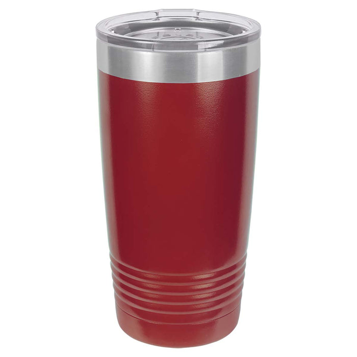 20 oz Promo Personalized Tumbler -16 colors- Logo Laser Engraved on Insulated Stainless Steel + Lid