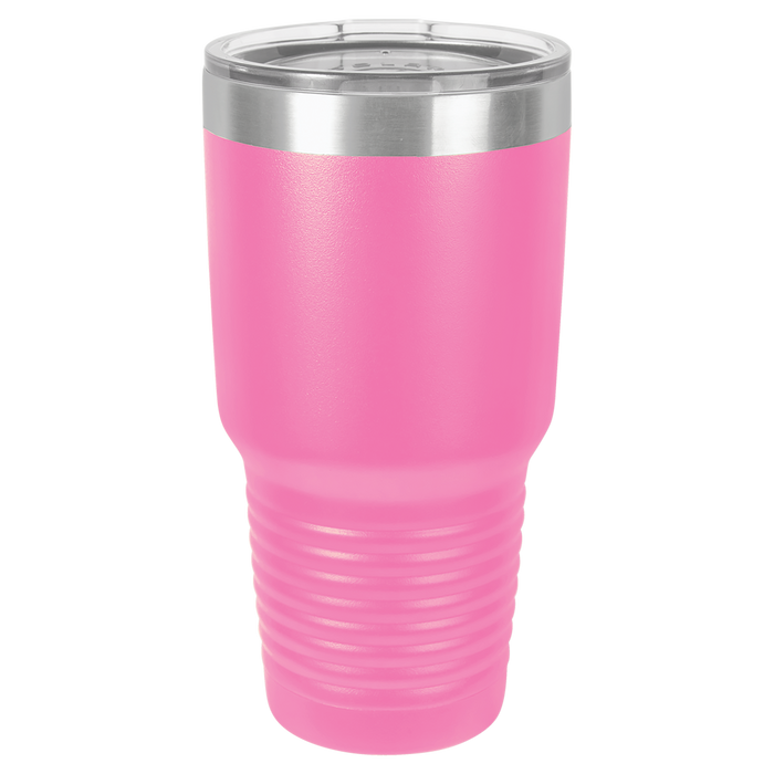 Premium 30 oz Sublimation Flip Top Tumblers Laser Etch Light Pink