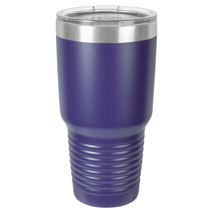 30 oz Promo Personalized Tumbler -16 colors- Logo Laser Engraved on Insulated Stainless Steel + Lid