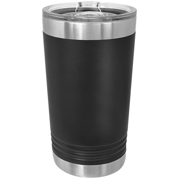 16oz Stainless Steel Double Wall Insulated Tumblers Black No Lid