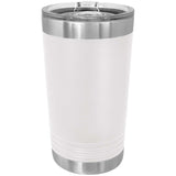 CASE of 24 - Blank 16 oz  Pint Glass Stainless Steel Insulated SureGrip Tumblers with Lid