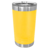 CASE of 24 - Blank 16 oz  Pint Glass Stainless Steel Insulated SureGrip Tumblers with Lid