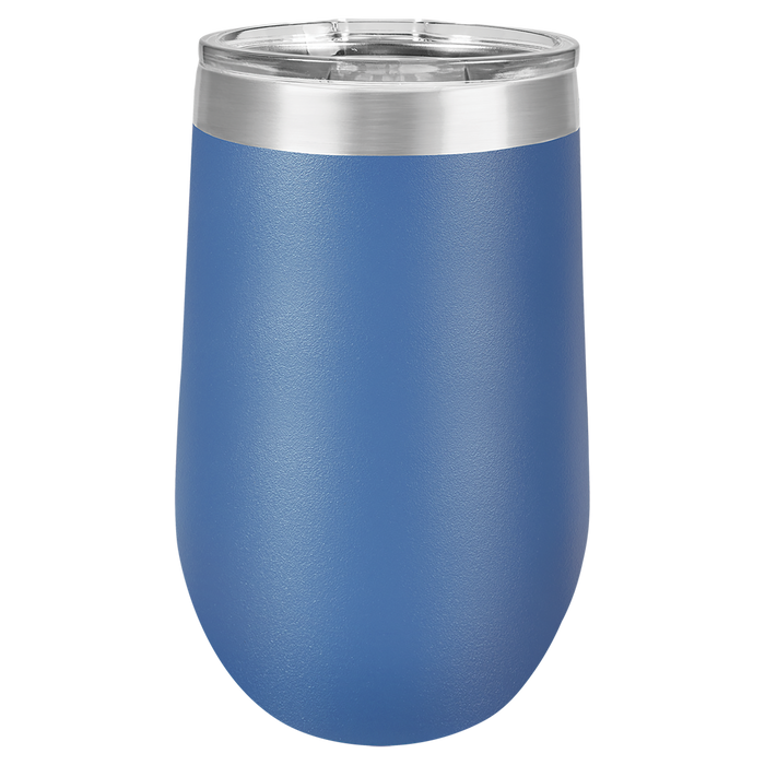 16 oz Blank Stainless Steel Insulated Stemless Wine Tumbler with