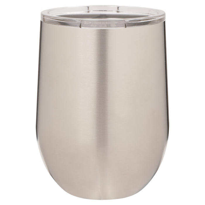 12 oz Blank Stainless Steel Insulated Stemless Wine Tumbler with Lid — Bulk  Tumblers