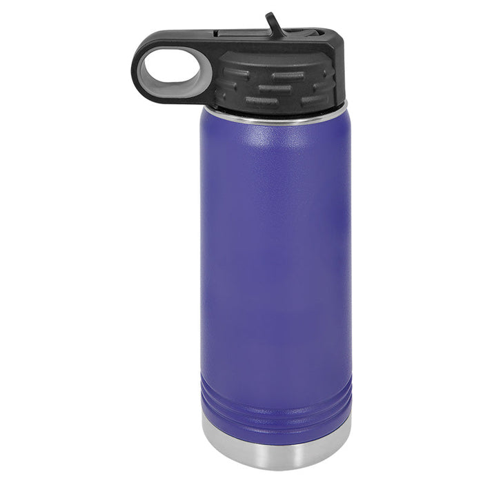 Caja de 24 - Botella de agua deportiva aislada en blanco con recubrimiento de polvo de acero inoxidable de 20 oz Polar Camel