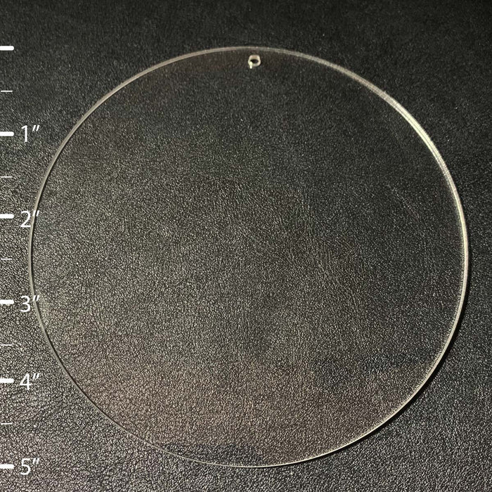 One Piece - Round Circle Acrylic Blank Shape  - 1" to 5" size