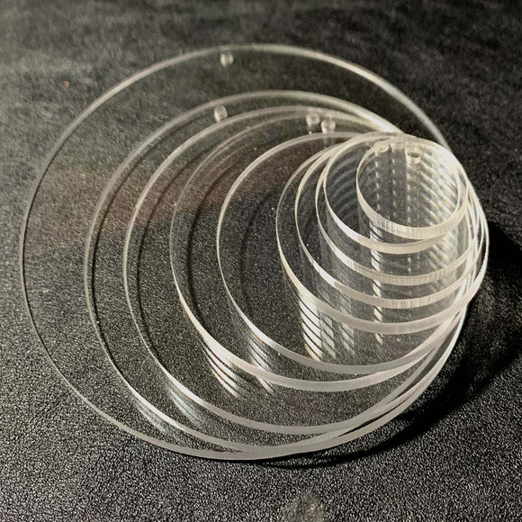 Una pieza - Forma en blanco de acrílico de círculo redondo - Tamaño de 1