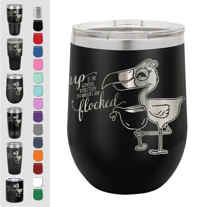 Flocked Up Flamingo Insulated Wine/Coffee/Beverage Stainless Steel Tumbler
