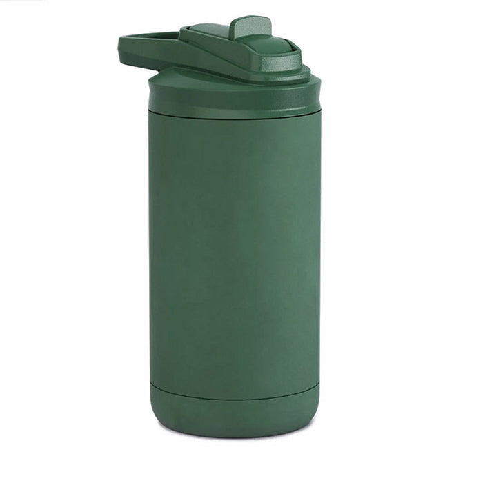 12 oz kids sport water bottle flip lid and straw - soft matte pine needle green