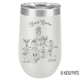 Mermaid Mom Personalized Engraved Stainless Steel Insulated Travel Tumbler - MerMama, Purr-Maid, Fur-Maid - Best Mother's Day Gift