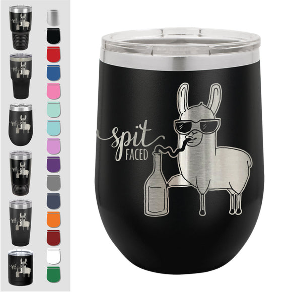 Spit-Faced Llama Insulated Wine/Coffee/Beverage Stainless Steel Tumbler